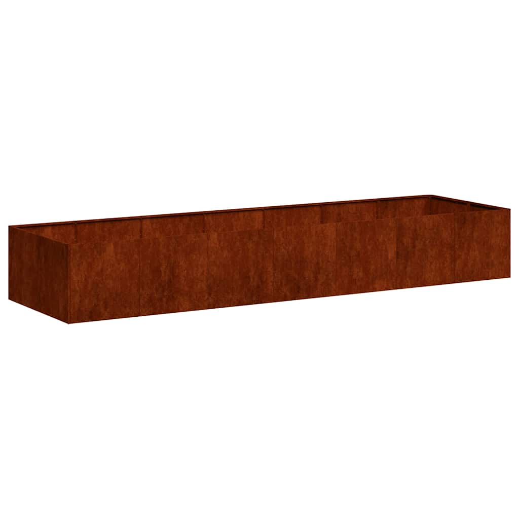 vidaXL Planter Rusty 280x80x40 cm Weathering Steel - Brown