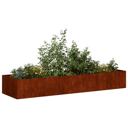 vidaXL Planter Rusty 280x80x40 cm Weathering Steel - Brown