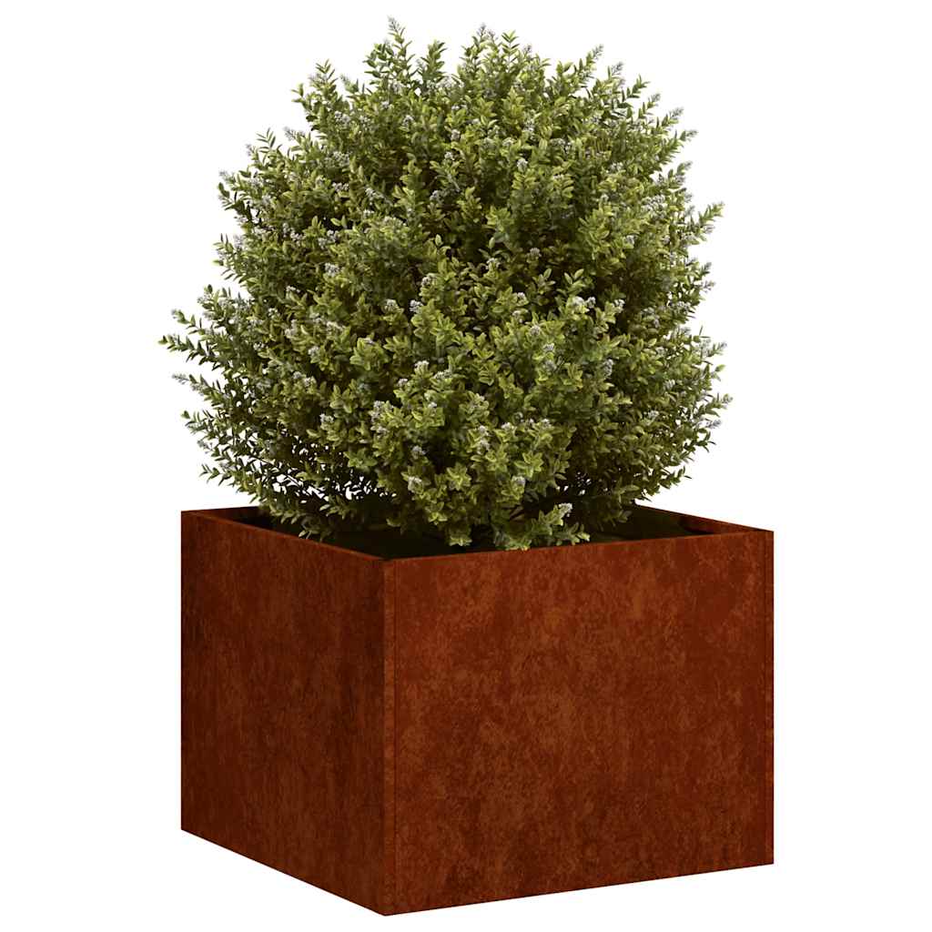 vidaXL Planter Rusty 40x40x30 cm Weathering Steel - Brown