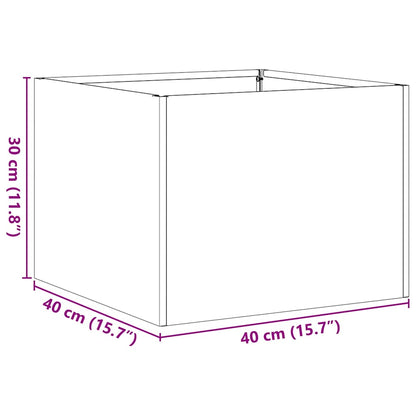 vidaXL Planter Rusty 40x40x30 cm Weathering Steel - Brown