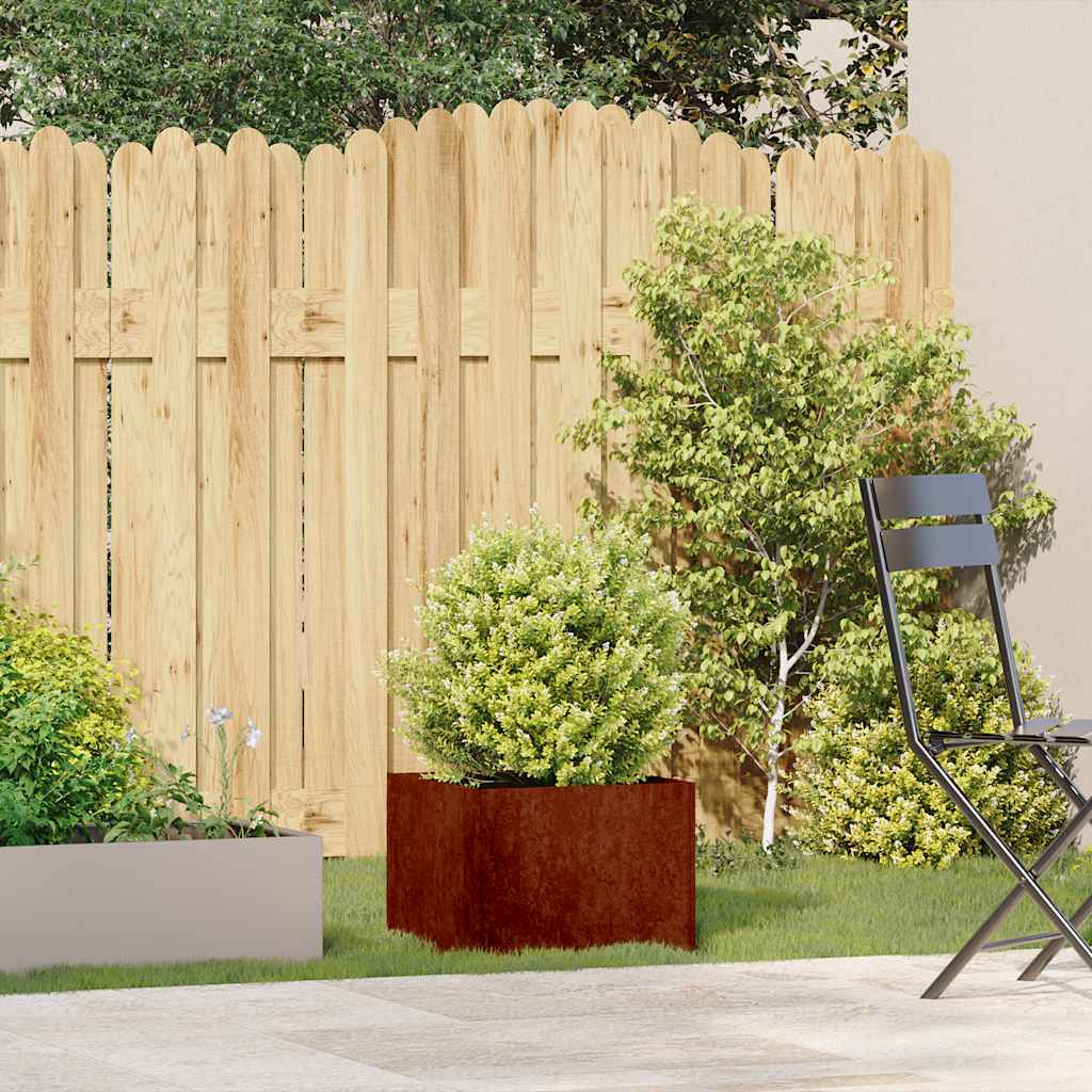 vidaXL Planter Rusty 40x40x30 cm Weathering Steel - Brown