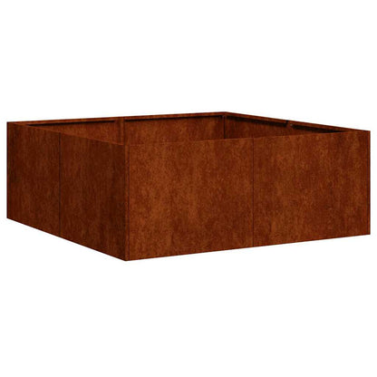 vidaXL Planter Rusty 80x80x30 cm Weathering Steel - Brown