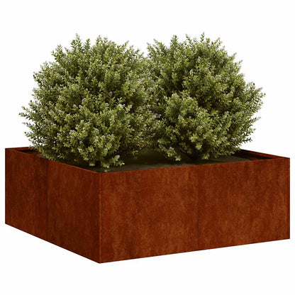 vidaXL Planter Rusty 80x80x30 cm Weathering Steel - Brown