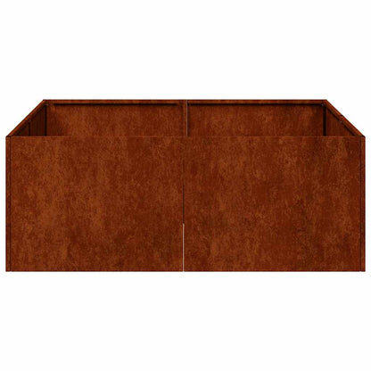 vidaXL Planter Rusty 80x80x30 cm Weathering Steel - Brown