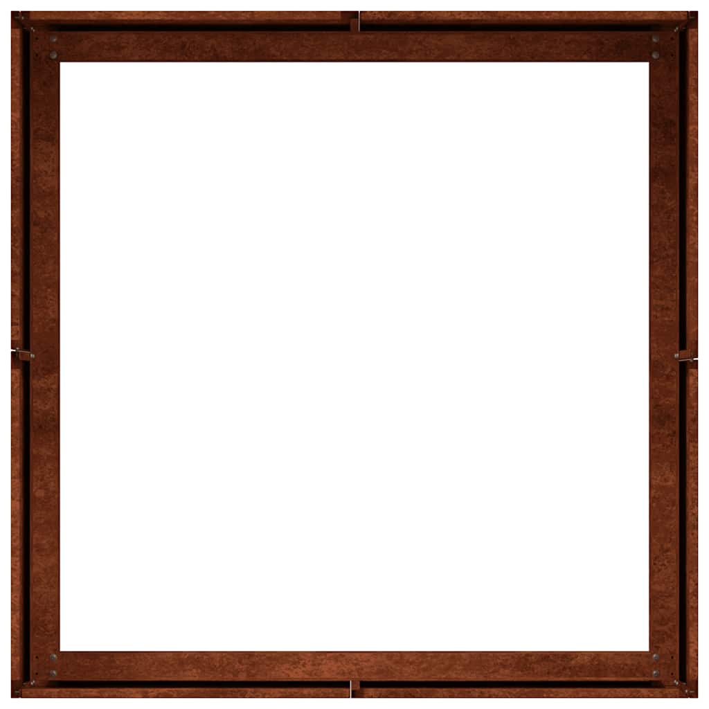 vidaXL Planter Rusty 80x80x30 cm Weathering Steel - Brown