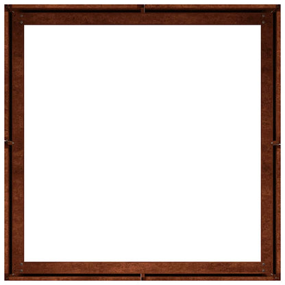 vidaXL Planter Rusty 80x80x30 cm Weathering Steel - Brown