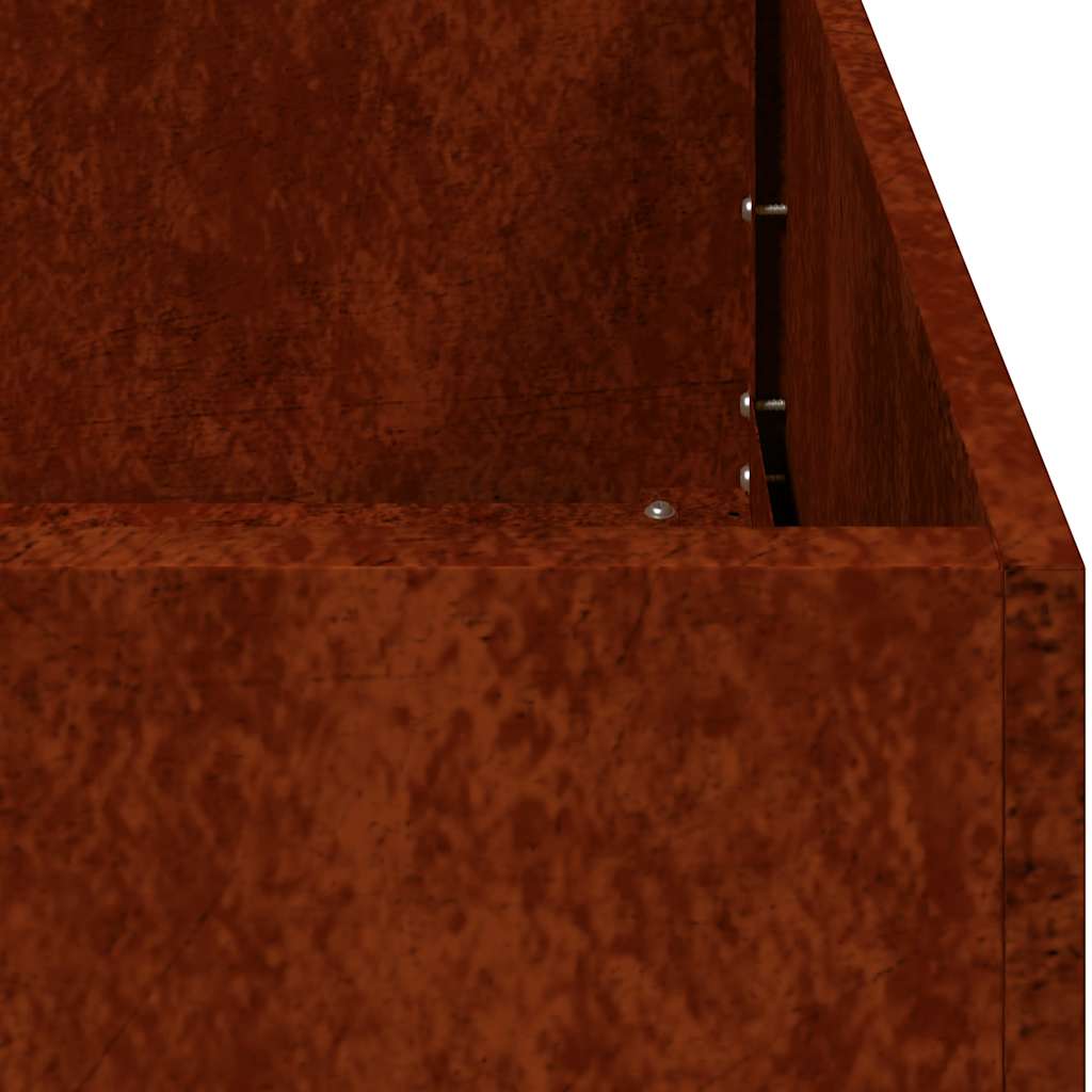 vidaXL Planter Rusty 80x80x30 cm Weathering Steel - Brown