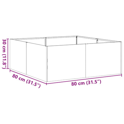 vidaXL Planter Rusty 80x80x30 cm Weathering Steel - Brown