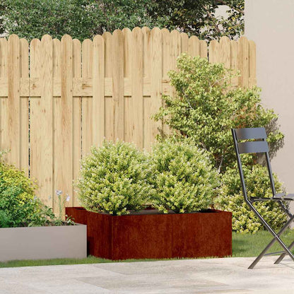 vidaXL Planter Rusty 80x80x30 cm Weathering Steel - Brown