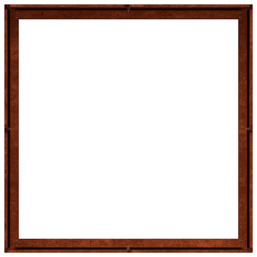 vidaXL Planter Rusty 100x100x30 cm Weathering Steel - Brown