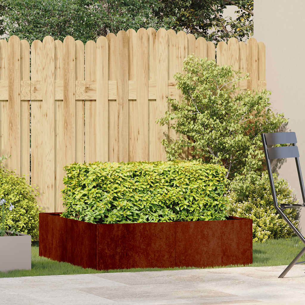 vidaXL Planter Rusty 100x100x30 cm Weathering Steel - Brown