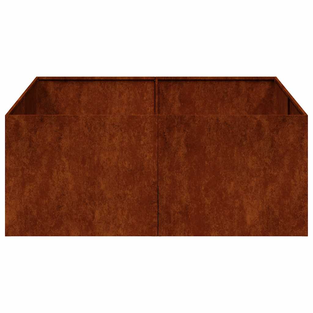 vidaXL Planter Rusty 100x100x40 cm Weathering Steel - Brown