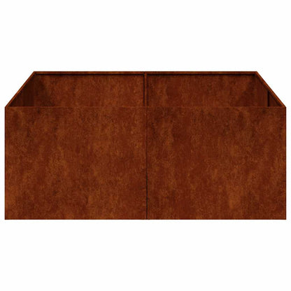 vidaXL Planter Rusty 100x100x40 cm Weathering Steel - Brown