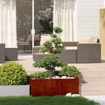 vidaXL Planter Rusty 100x100x40 cm Weathering Steel - Brown