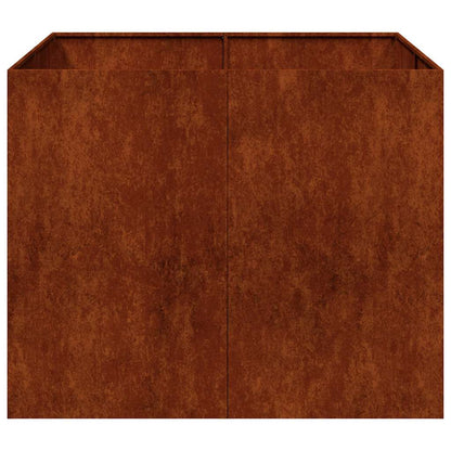 vidaXL Planter Rusty 100x100x80 cm Weathering Steel - Brown