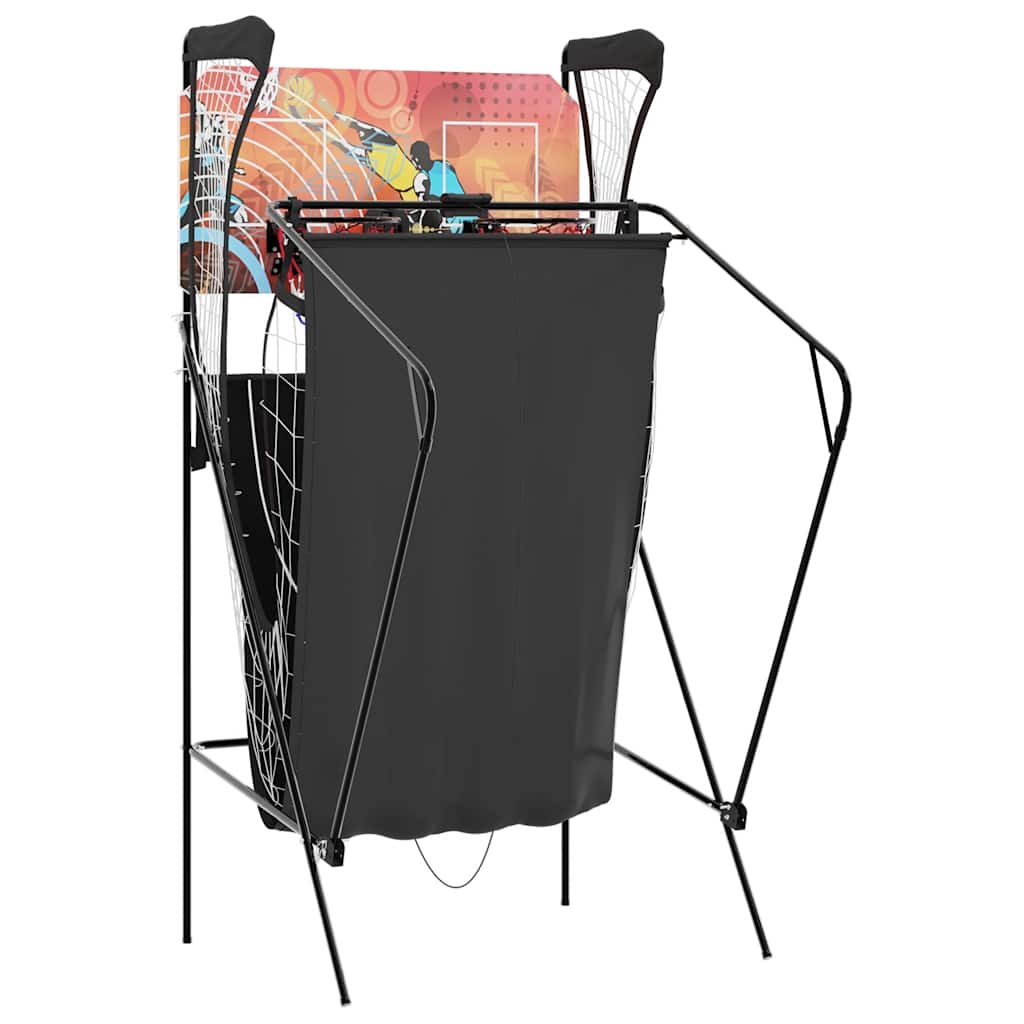 vidaXL Basketball Arcade Machine with 4 Balls for 2 Players - Black