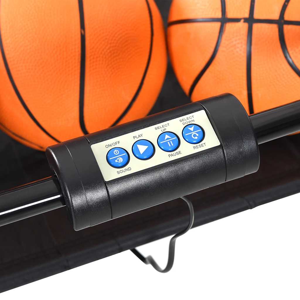vidaXL Basketball Arcade Machine with 4 Balls for 2 Players - Black