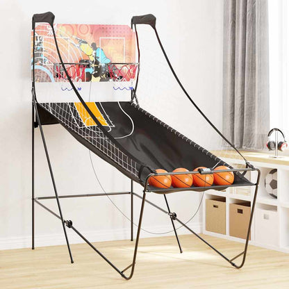 vidaXL Basketball Arcade Machine with 4 Balls for 2 Players - Black