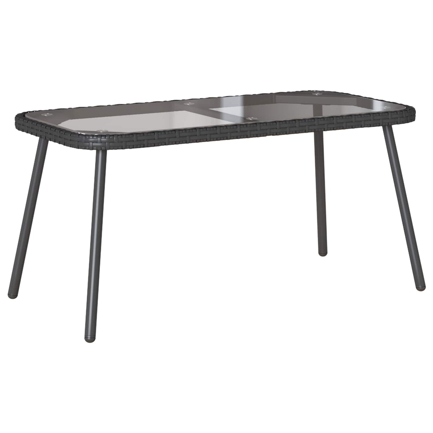 vidaXL Coffee Table Black 90 x 45 x 43 cm Poly Rattan