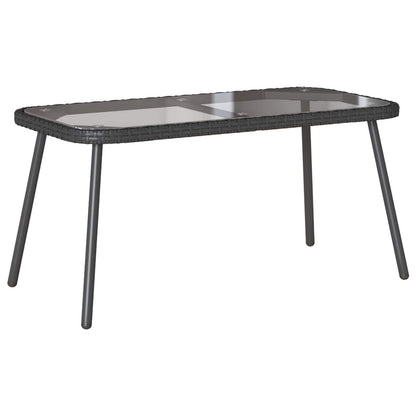 vidaXL Coffee Table Black 90 x 45 x 43 cm Poly Rattan