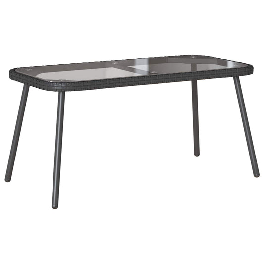 vidaXL Coffee Table Black 90 x 45 x 43 cm Poly Rattan