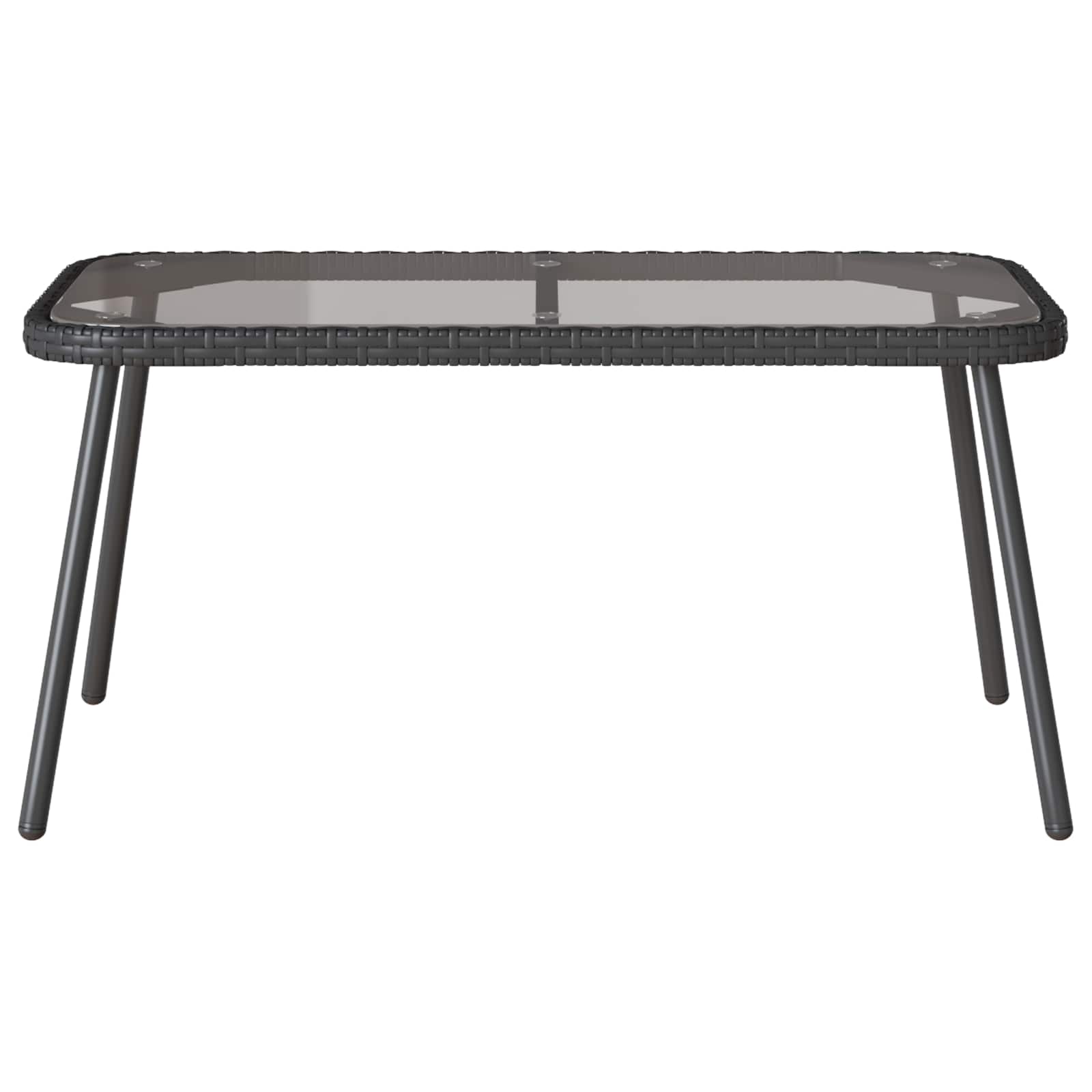vidaXL Coffee Table Black 90 x 45 x 43 cm Poly Rattan
