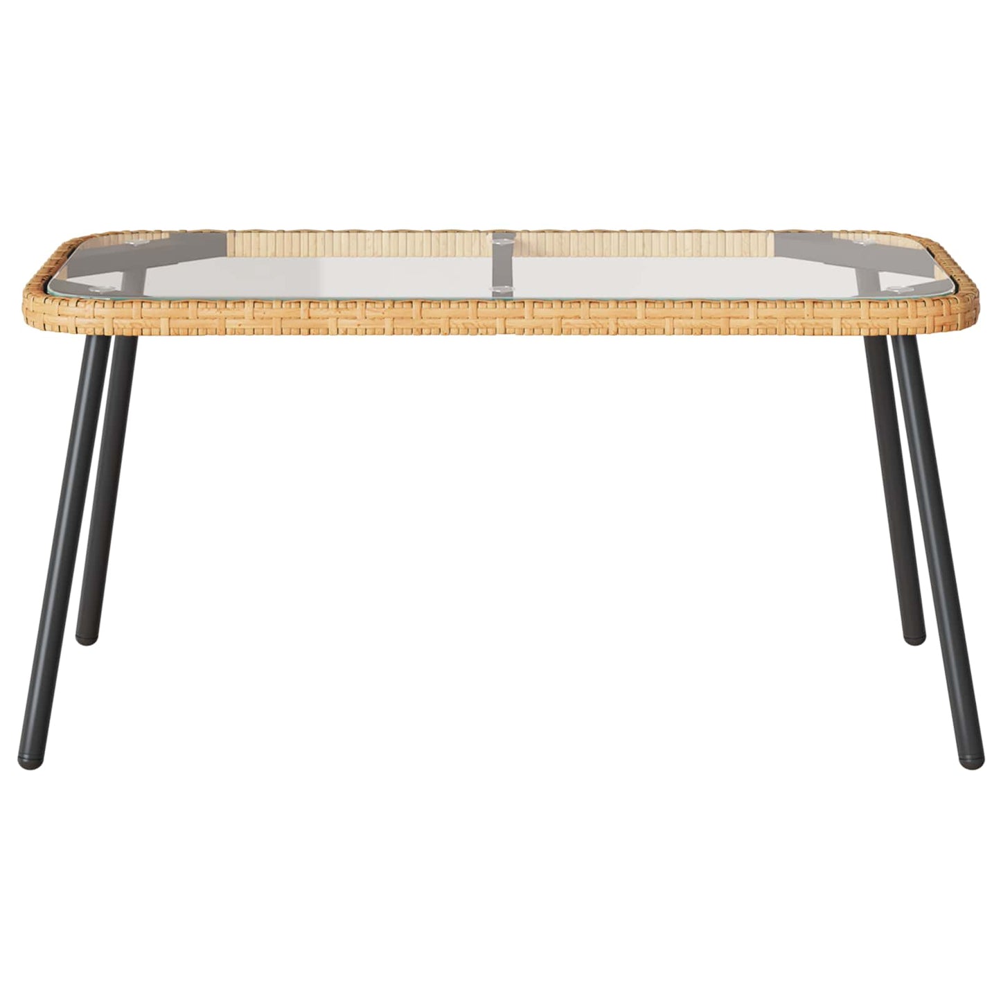 vidaXL Coffee Table Brown and Black 90 x 45 x 43 cm Poly Rattan