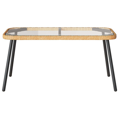 vidaXL Coffee Table Brown and Black 90 x 45 x 43 cm Poly Rattan