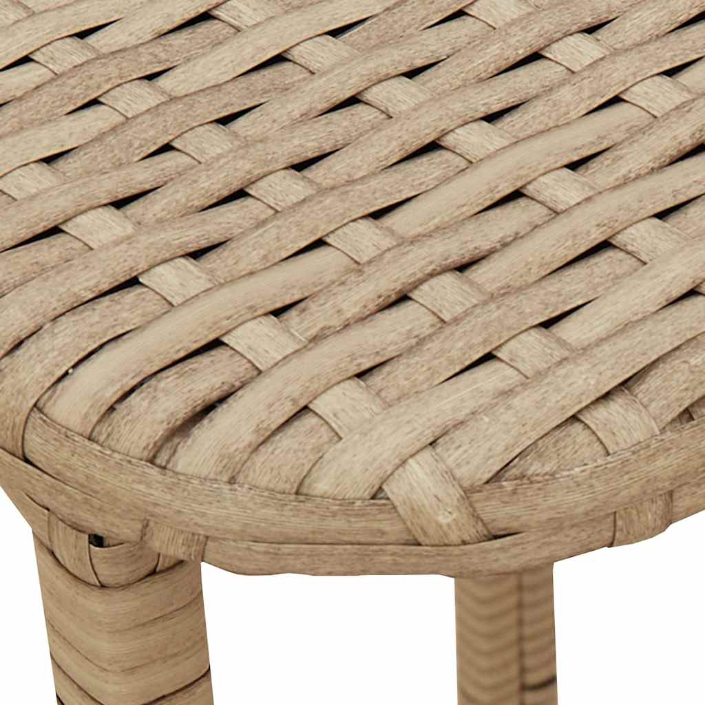vidaXL Folding Garden Table Beige 90x51x75 cm Poly Rattan