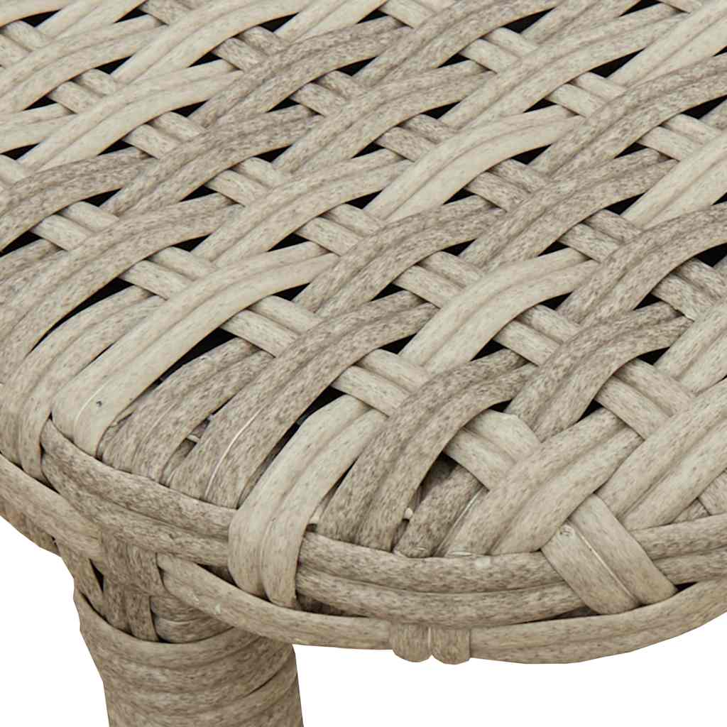 vidaXL Folding Garden Table Light Grey 90x51x75 cm Poly Rattan