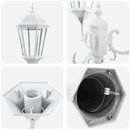 vidaXL Garden Light 61 x 53 x 235 cm Aluminium and Glass - White