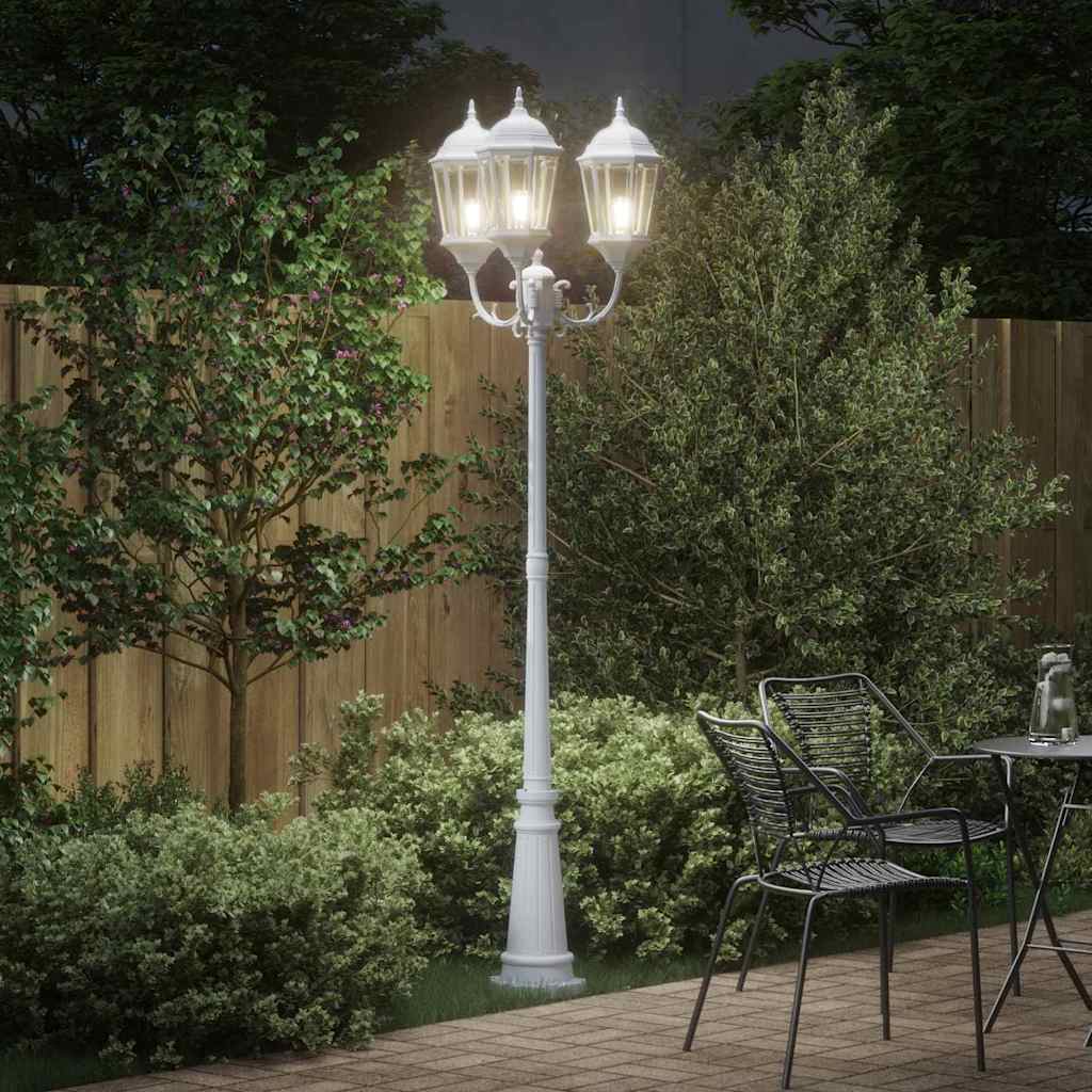 vidaXL Garden Light 61 x 53 x 235 cm Aluminium and Glass - White