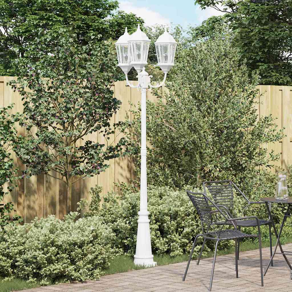 vidaXL Garden Light 61 x 53 x 235 cm Aluminium and Glass - White