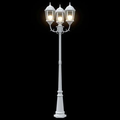 vidaXL Garden Light 61 x 53 x 235 cm Aluminium and Glass - White