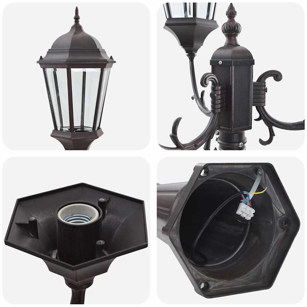 vidaXL Garden Light 61 x 53 x 235 cm Aluminium and Glass - Bronze
