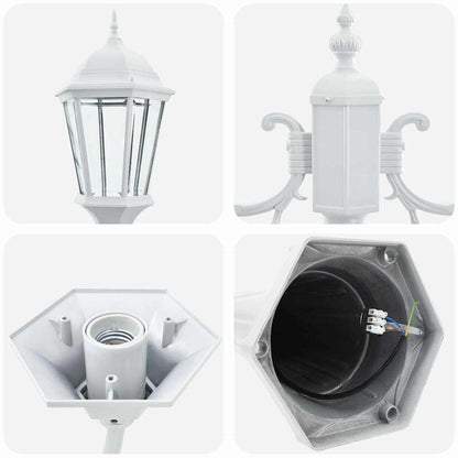 vidaXL Garden Light 68 x 20 x 235 cm Aluminium and Glass - White