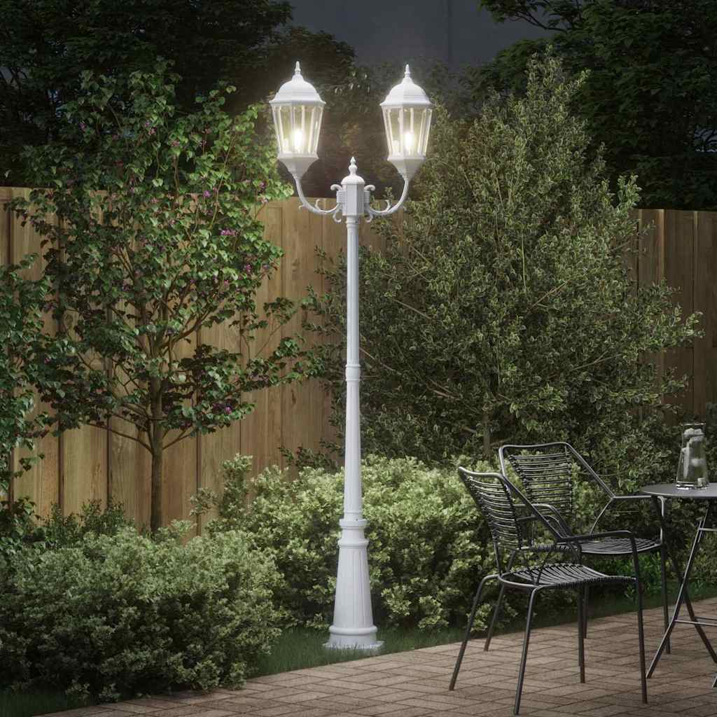 vidaXL Garden Light 68 x 20 x 235 cm Aluminium and Glass - White