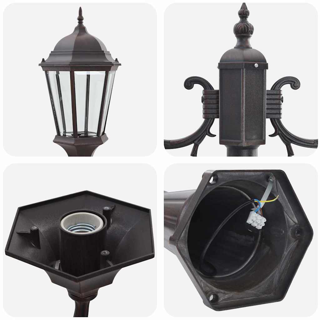 vidaXL Garden Light 68 x 20 x 235 cm Aluminium and Glass - Bronze