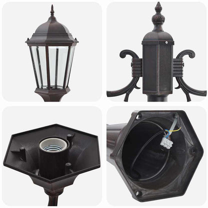 vidaXL Garden Light 68 x 20 x 235 cm Aluminium and Glass - Bronze