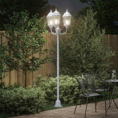 vidaXL Garden Light 57 x 49 x 241 cm Aluminium and Glass - White