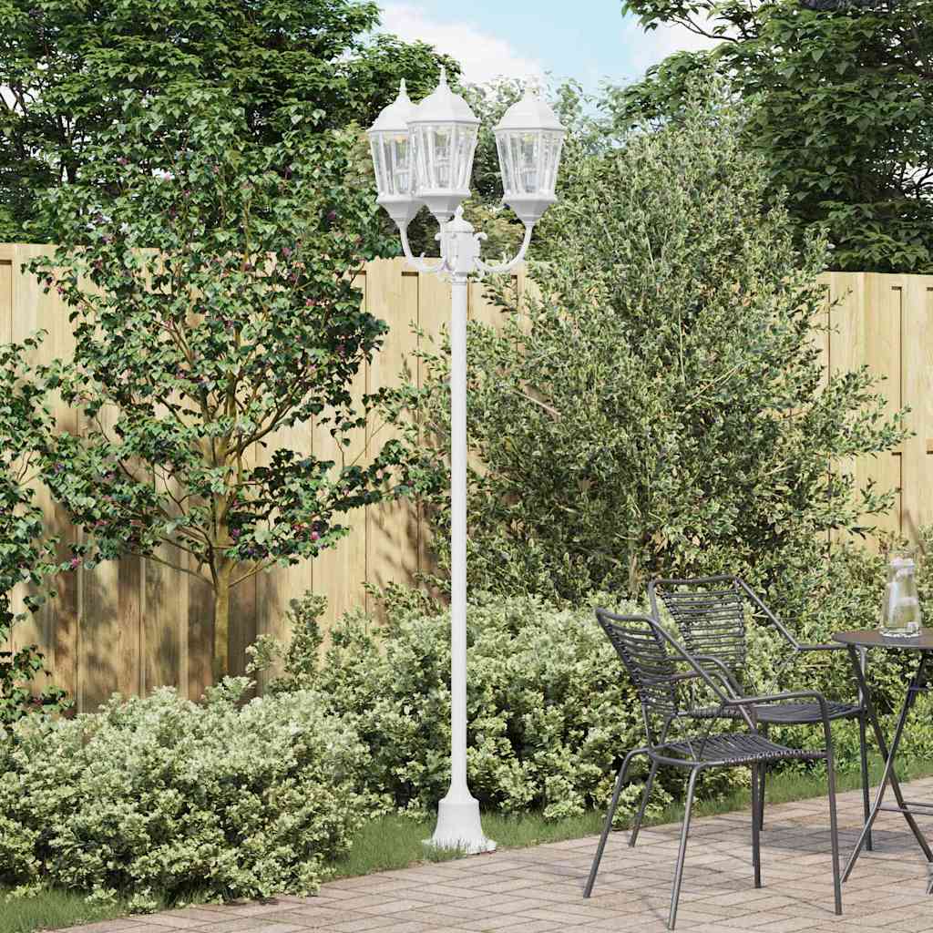 vidaXL Garden Light 57 x 49 x 241 cm Aluminium and Glass - White
