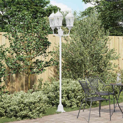 vidaXL Garden Light 57 x 49 x 241 cm Aluminium and Glass - White