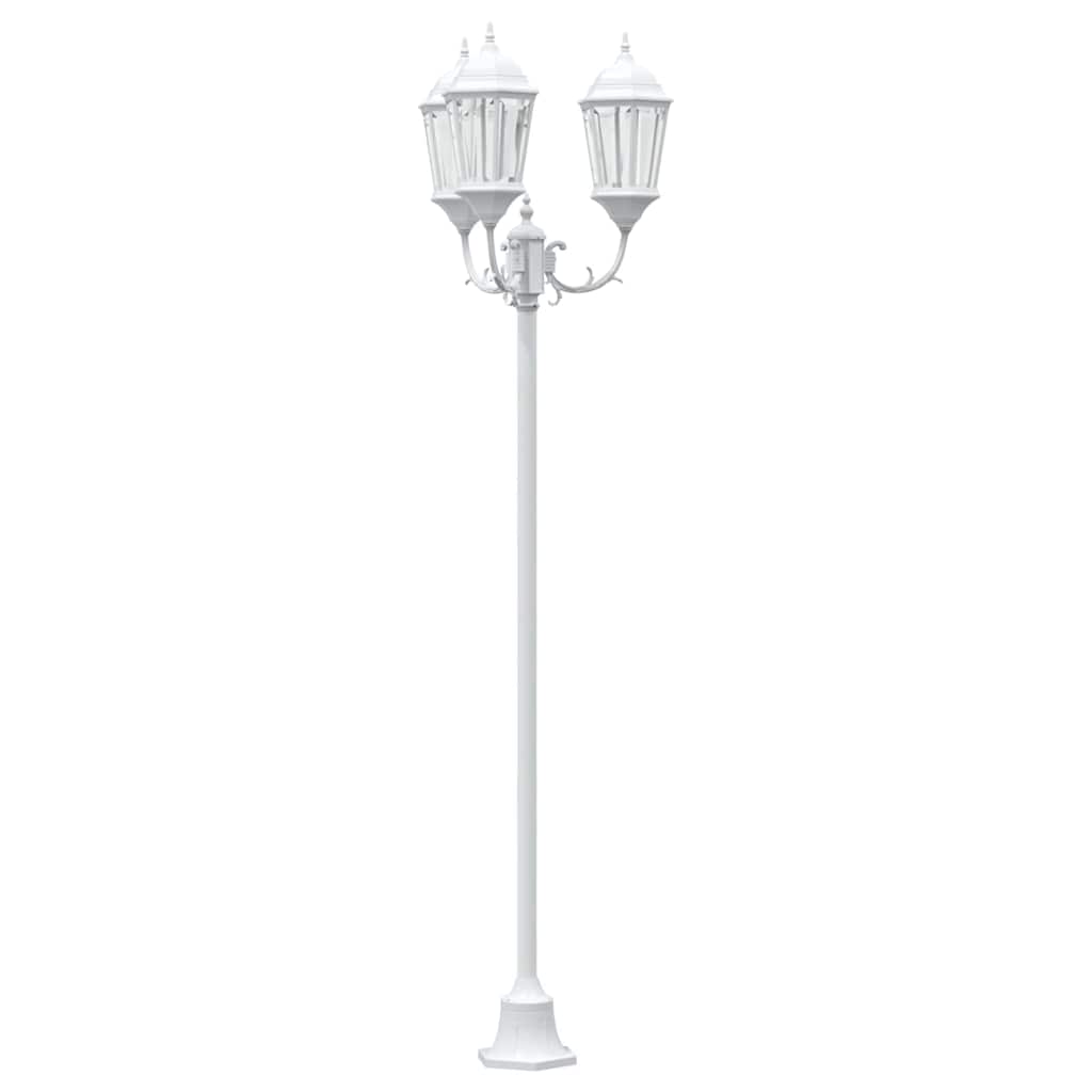 vidaXL Garden Light 57 x 49 x 241 cm Aluminium and Glass - White