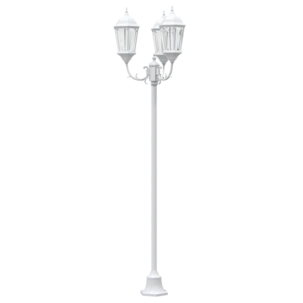 vidaXL Garden Light 57 x 49 x 241 cm Aluminium and Glass - White