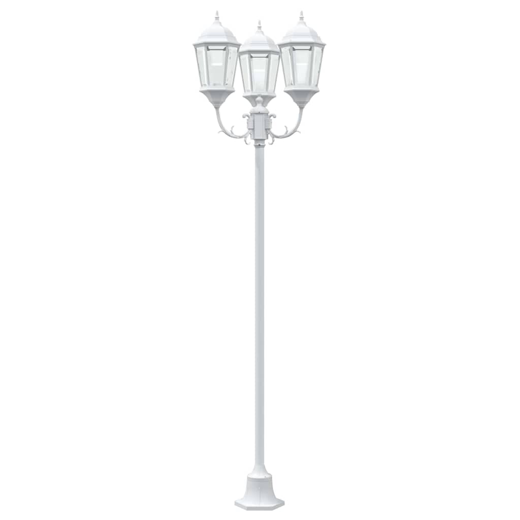 vidaXL Garden Light 57 x 49 x 241 cm Aluminium and Glass - White