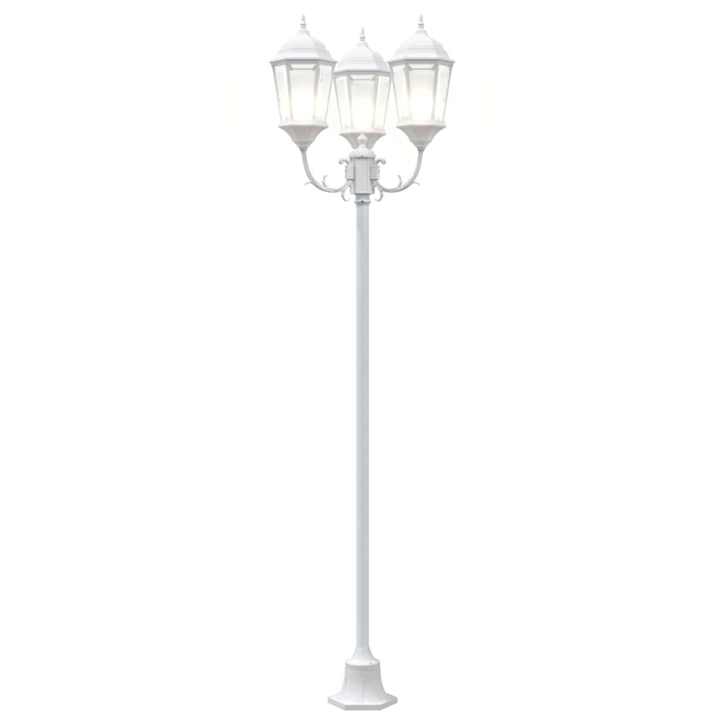 vidaXL Garden Light 57 x 49 x 241 cm Aluminium and Glass - White