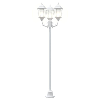 vidaXL Garden Light 57 x 49 x 241 cm Aluminium and Glass - White