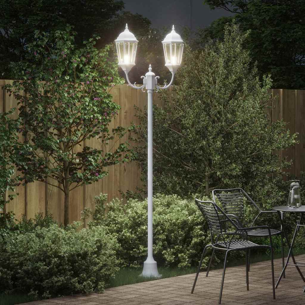 vidaXL Garden Light 68 x 20 x 235 cm Aluminium and Glass - White - 54741