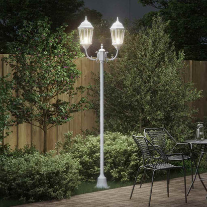 vidaXL Garden Light 68 x 20 x 235 cm Aluminium and Glass - White - 54741