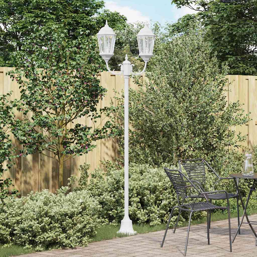 vidaXL Garden Light 68 x 20 x 235 cm Aluminium and Glass - White - 54741
